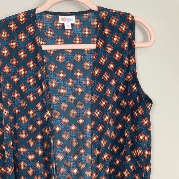 Lularoe Geometric Joy Longline Vest - Picture 2 of 7